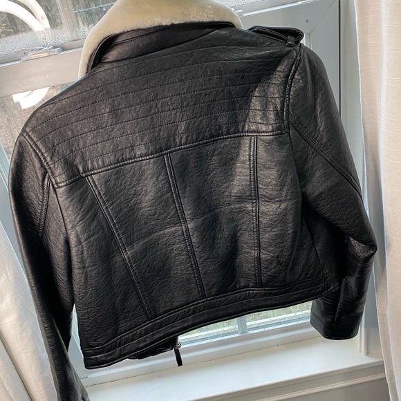 American eagle black leather jacket - Picture 6 of 6